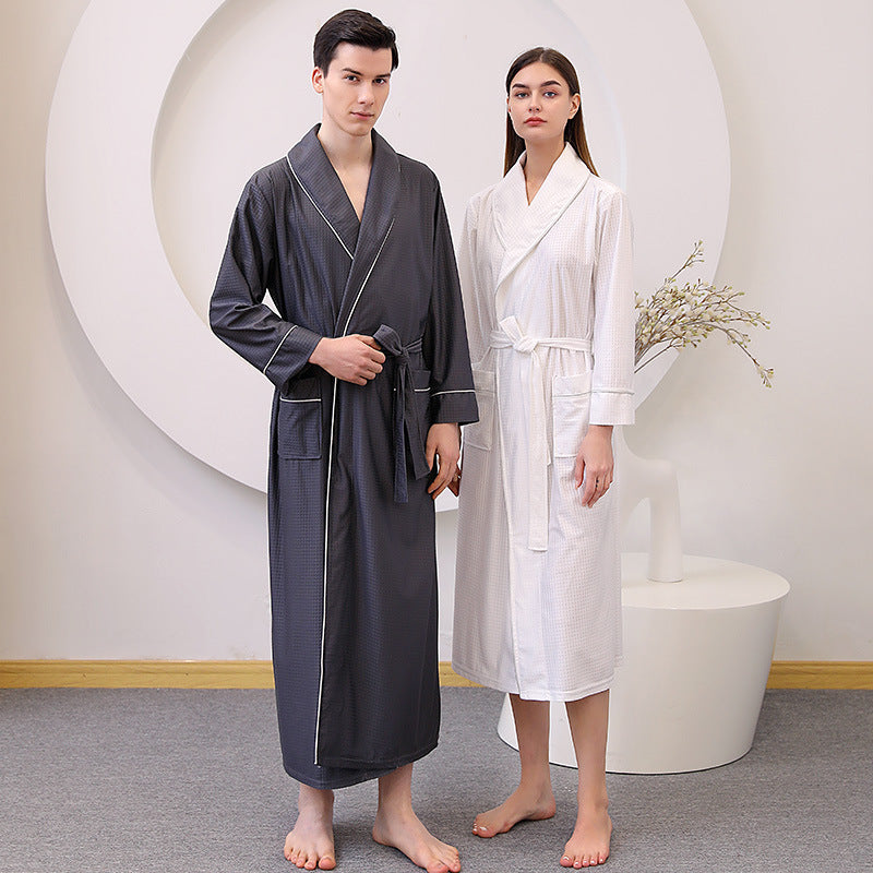 Best Online Shop in Australia - Couples Satin Bathrobe Quick Dry - Emete store