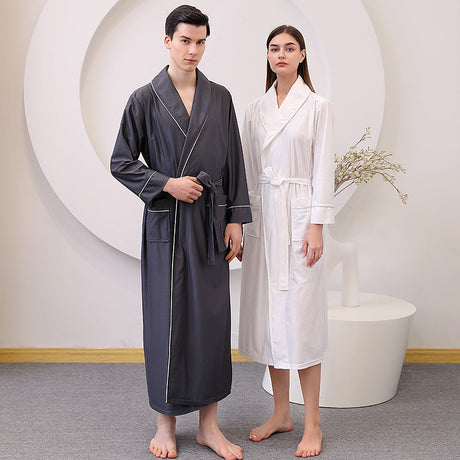 Best Online Shop in Australia - Couples Satin Bathrobe Quick Dry - Emete store