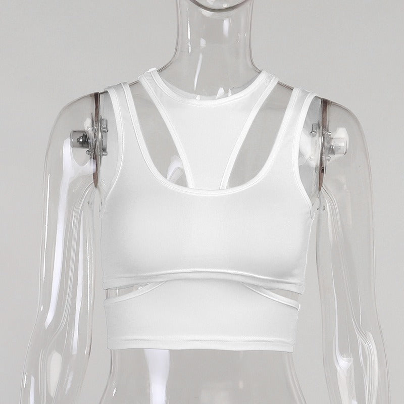 Best Online Shop in Australia - Solid color chest sleeveless top - Emete store
