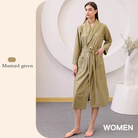 Best Online Shop in Australia - Couples Satin Bathrobe Quick Dry - Emete store