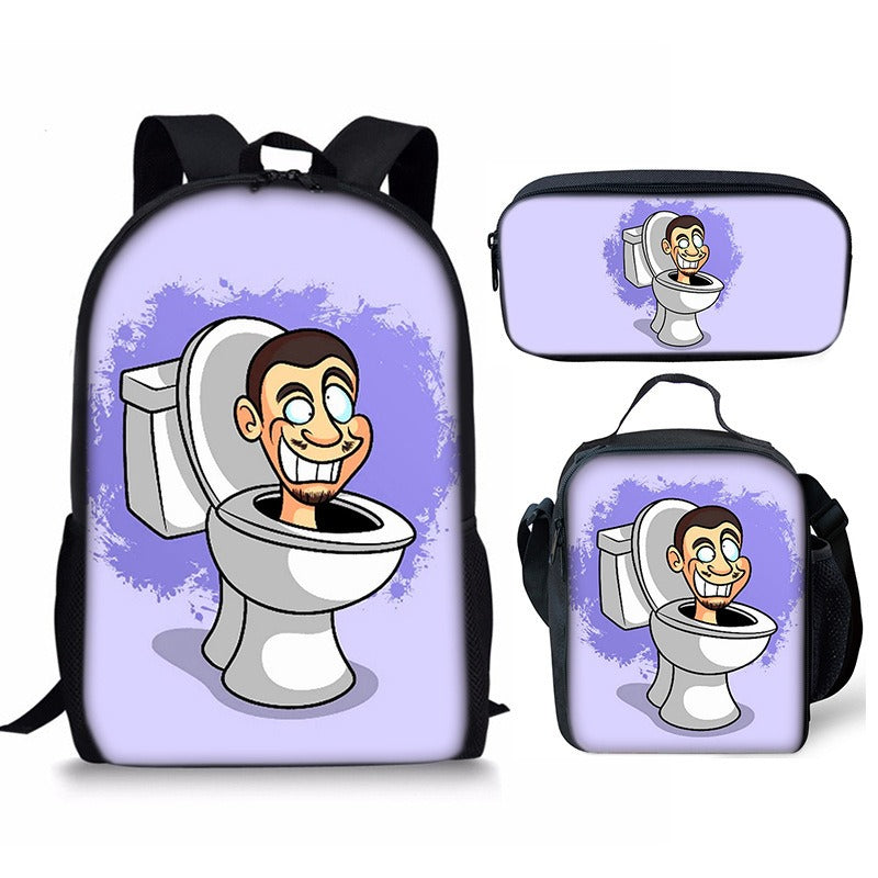 Best Online Shop in Australia - 3PC Skibidi Toilet Man Bag - Emete store
