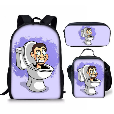 Best Online Shop in Australia - 3PC Skibidi Toilet Man Bag - Emete store
