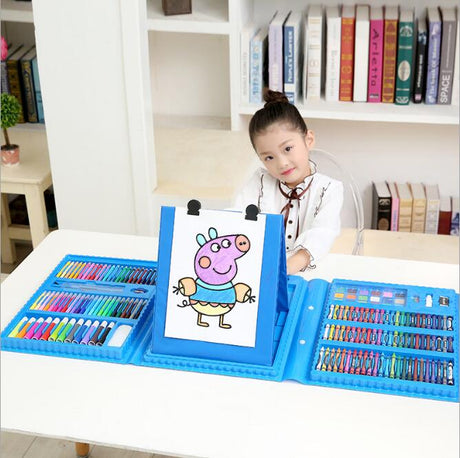 Best Online Shop in Australia - 208-Piece Kids Art Set w/ Easel - Emete store