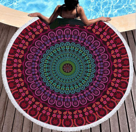 Best Online Shop in Australia - Boho Round 3D Print Beach Towel - Emete store