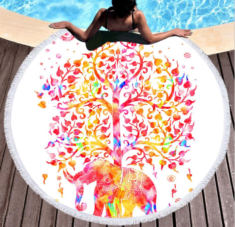 Best Online Shop in Australia - Boho Round 3D Print Beach Towel - Emete store