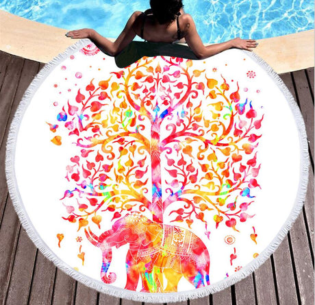 Best Online Shop in Australia - Boho Round 3D Print Beach Towel - Emete store