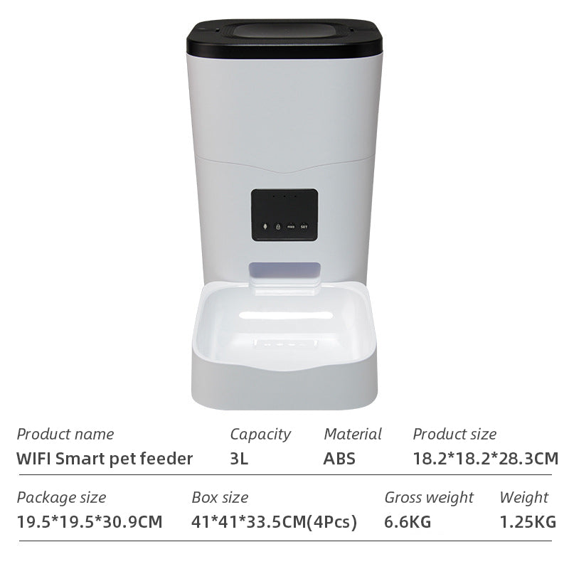 Wifi Smart APP Pet Feeder Household use Microchip Dog Automatic Pet Feeder Automatic Pet Feeder - Emete store
