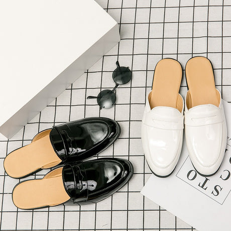 Best Online Shop in Australia - Men’s Patent Leather Mules - Emete store