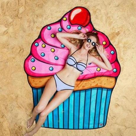 Best Online Shop in Australia - Boho Fruit Print Round Beach Towel - Emete store