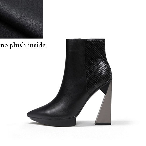 Best Online Shop in Australia - Women’s Leather Pointed Boots - Emete store