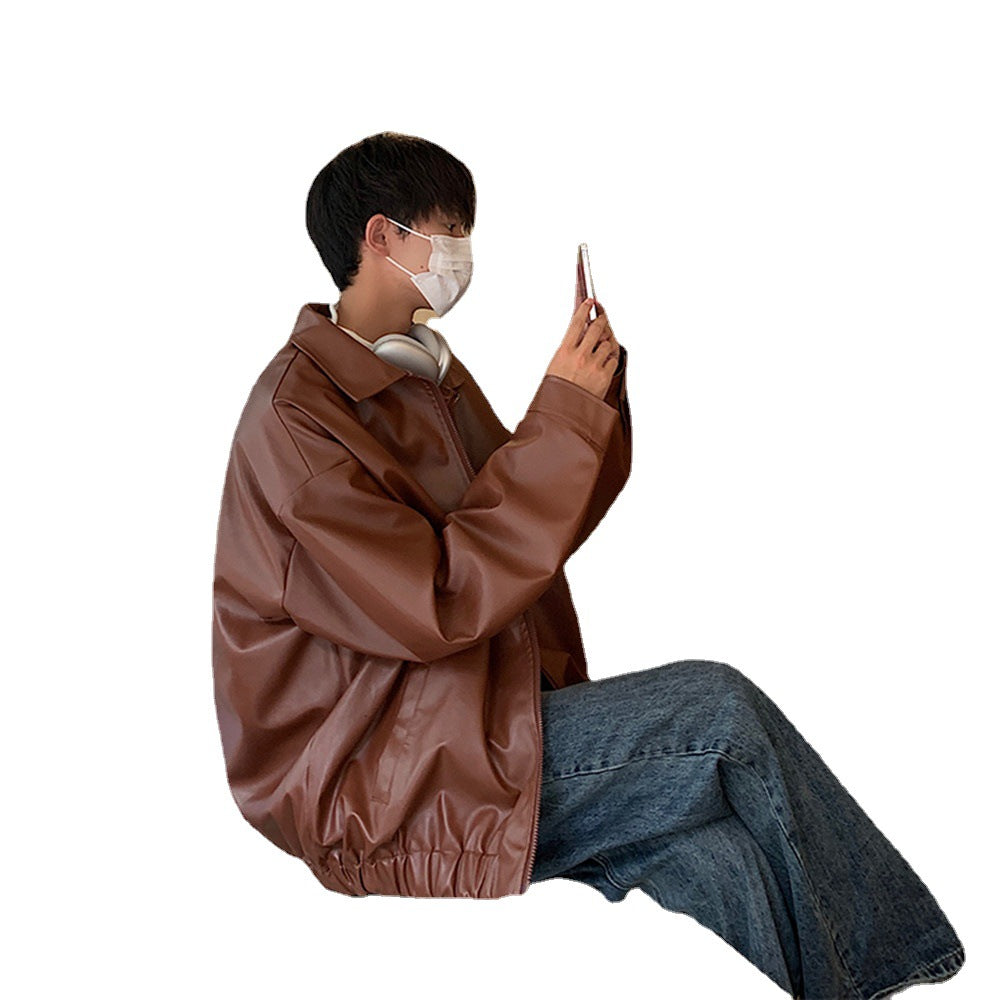 Best Online Shop in Australia - Men’s autumn leather jacket – retro cool - Emete store