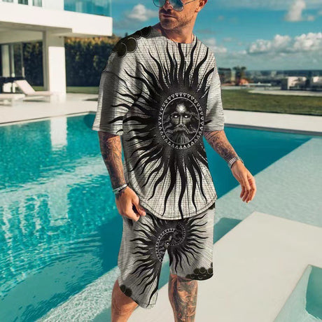 Best Online Shop in Australia - 3D Printed Men’s Casual T-Shirt Set - Emete store