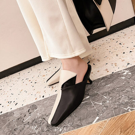 Best Online Shop in Australia - Sheepskin Cat Heel Square Sandals - Emete store
