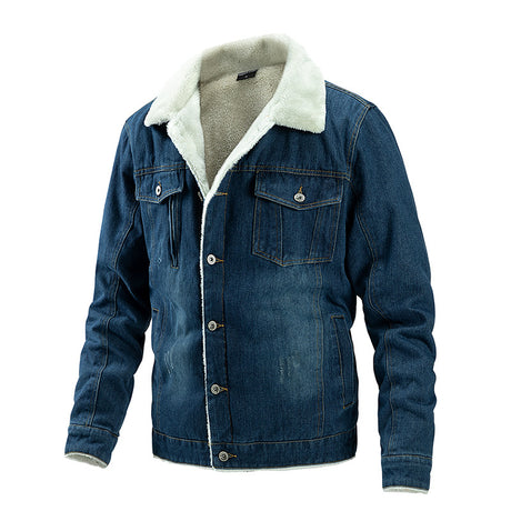 Best Online Shop in Australia - Men's thick velvet denim jacket - Emete store