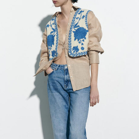 Best Online Shop in Australia - Summer Embroidered Open Top - Emete store