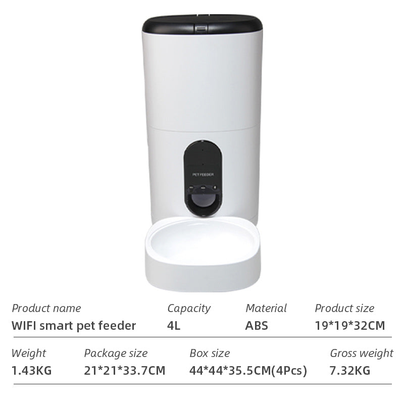 Wifi Smart APP Pet Feeder Household use Microchip Dog Automatic Pet Feeder Automatic Pet Feeder - Emete store