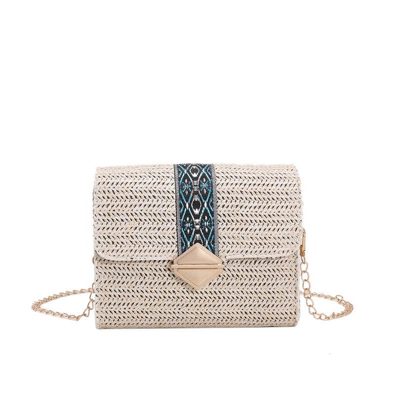 Best Online Shop in Australia - Simple Woven Messenger Hand Bag Small Square Bag - Emete store