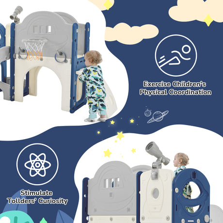Best Online Shop in Australia - 7-in-1 Kids Space Slide Set - Emete store