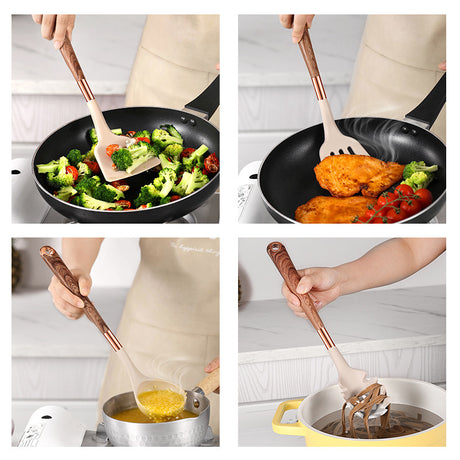 Best Online Shop in Australia - 10-Pc Wooden Handle Silicone Set - Emete store