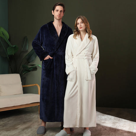 Best Online Shop in Australia - Couple Fleece Winter Bathrobe - Emete store