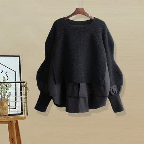 Best Online Shop in Australia - Women's Knit Splicing Sweater Top - Emete store