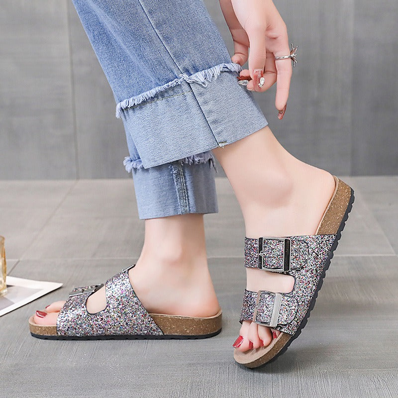 Best Online Shop in Australia - Leopard Print Buckle Slippers - Emete store