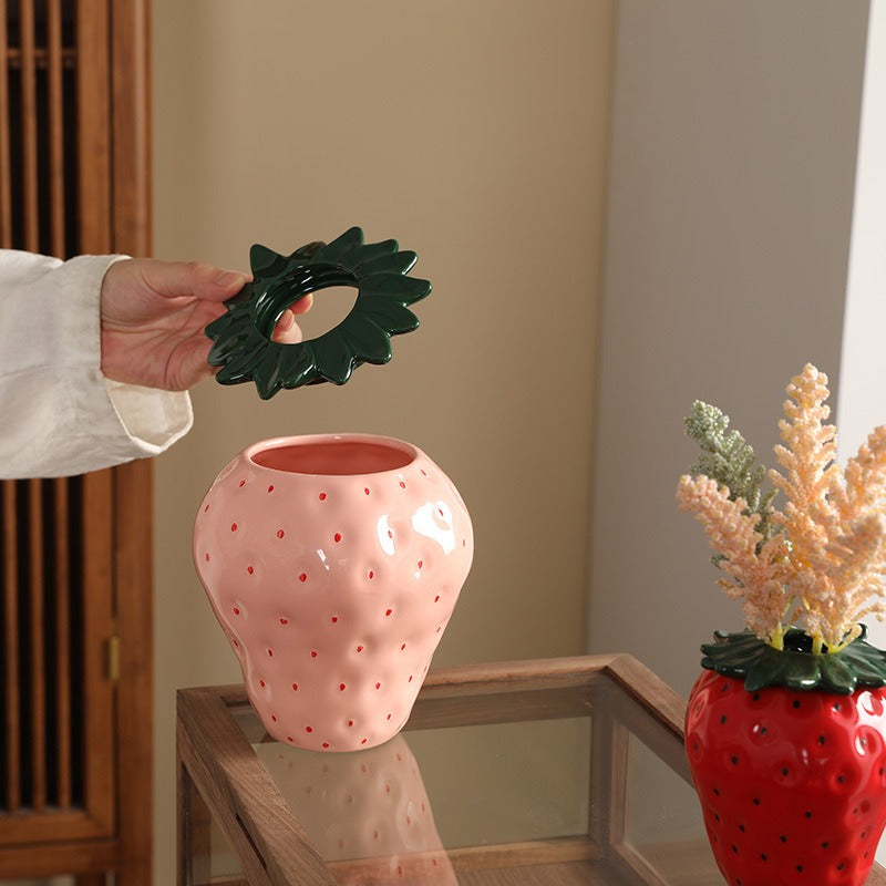 Best Online Shop in Australia - Strawberry Ceramic Vase Decor - Emete store