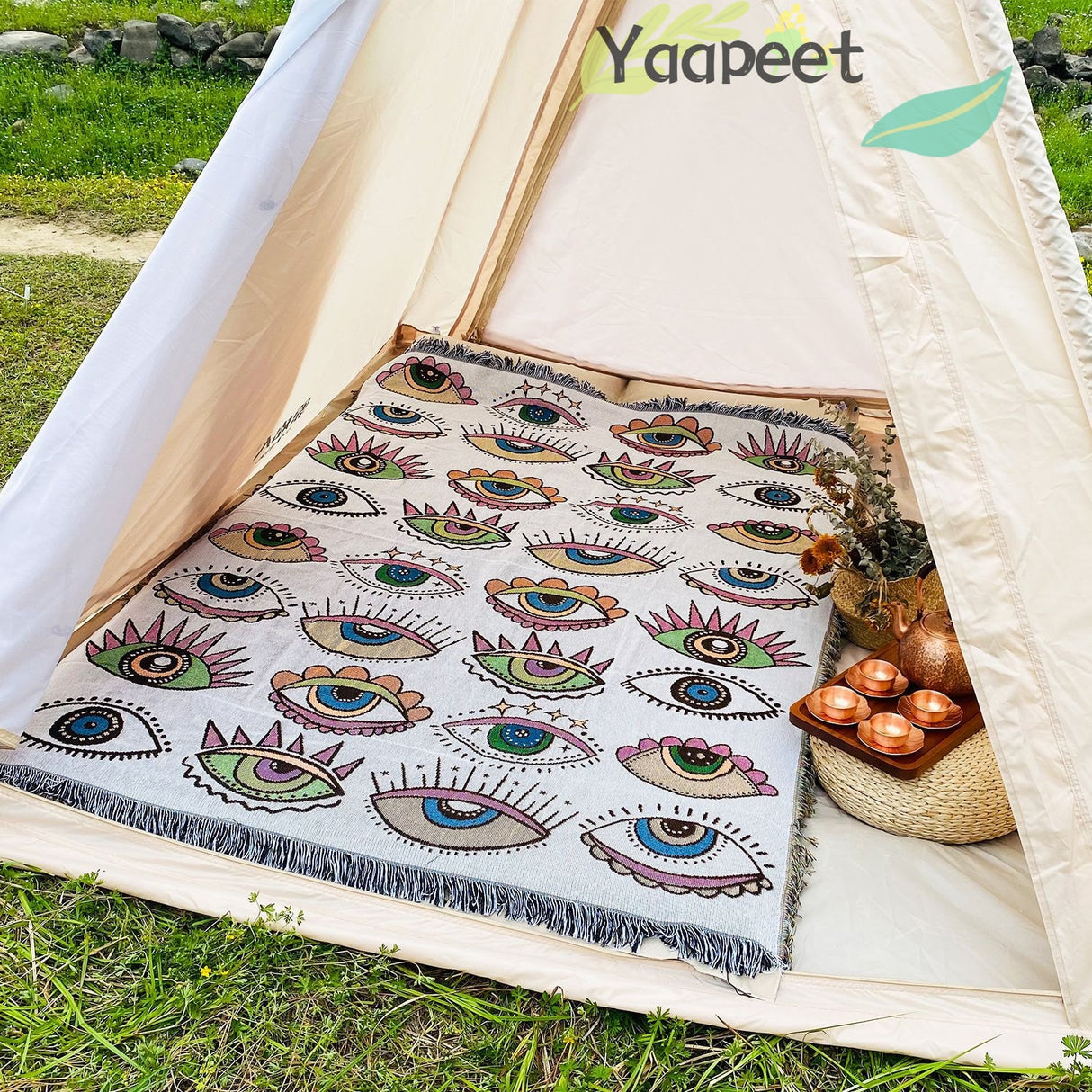 Best Online Shop in Australia - Evil Eye Beach Towel Blanket - Emete store