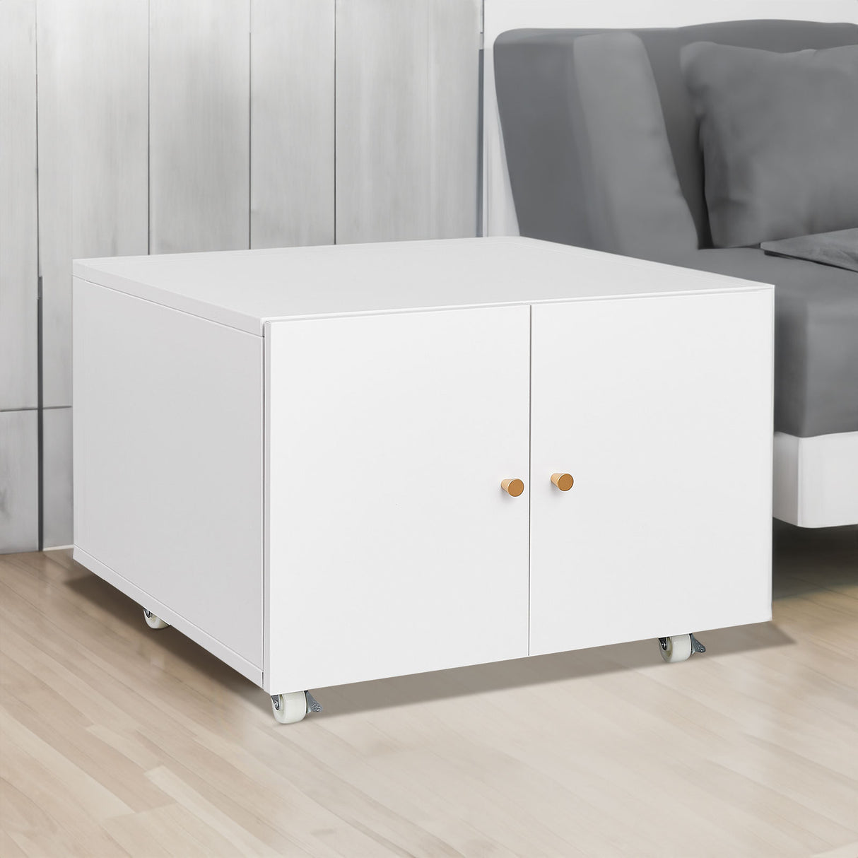 Best Online Shop in Australia - White Mobile Pedestal Cabinet - Emete store