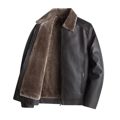 Best Online Shop in Australia - Thick Velvet PU Jacket – Men’s Winter - Emete store