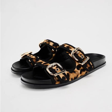 Best Online Shop in Australia - Women's Buckle Flat Sole Sandals - Emete store