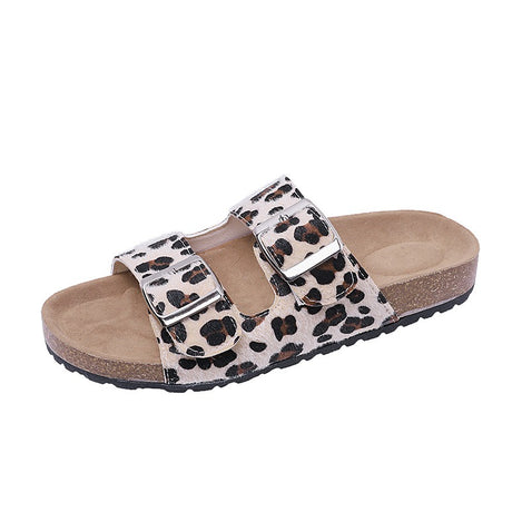 Best Online Shop in Australia - Leopard Print Buckle Slippers - Emete store