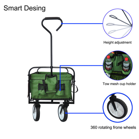 Best Online Shop in Australia - Foldable Green Wagon Cart - Emete store