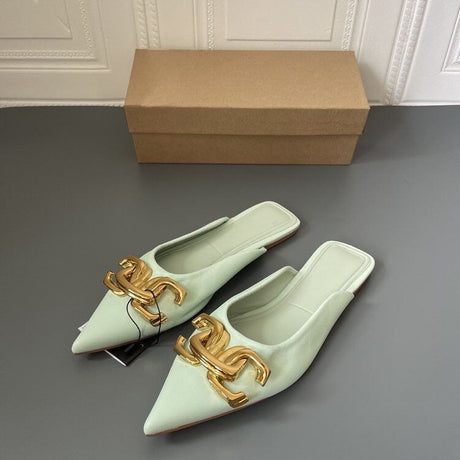 Best Online Shop in Australia - Buttoned Flat Half-Slip Sandals - Emete store