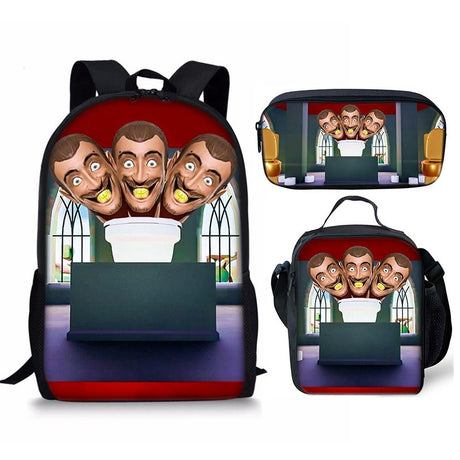 Best Online Shop in Australia - 3PC Skibidi Toilet Man Bag - Emete store