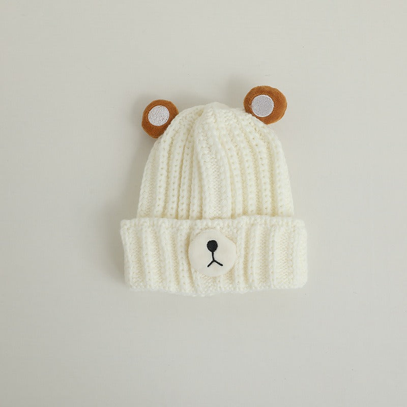 Best Online Shop in Australia - Cute Bear Baby Woolen Hat – Trendy - Emete store