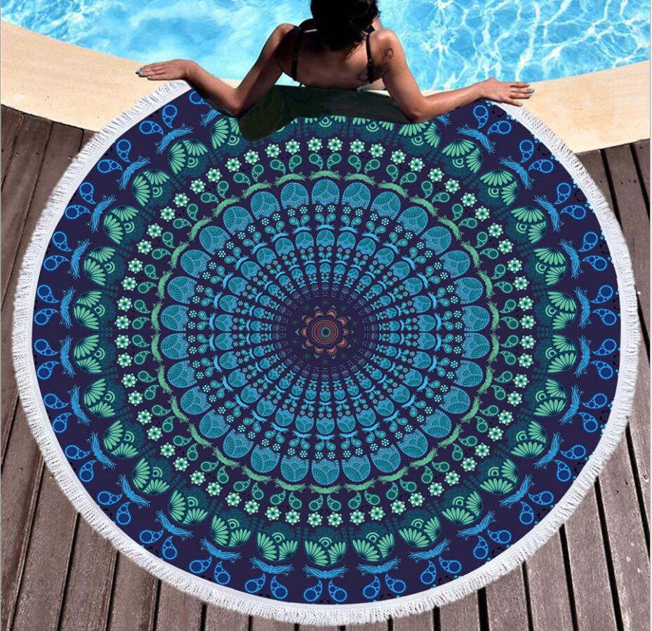 Best Online Shop in Australia - Boho Round 3D Print Beach Towel - Emete store