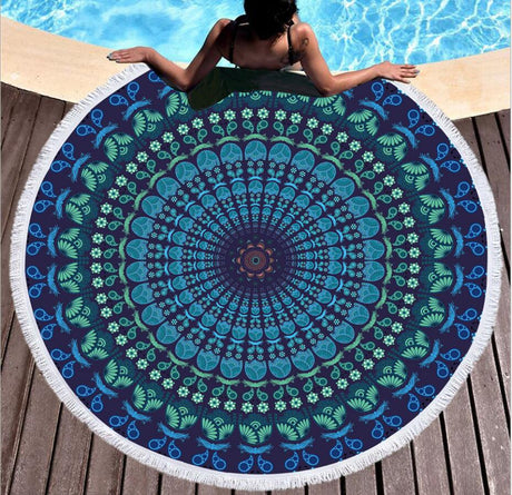 Best Online Shop in Australia - Boho Round 3D Print Beach Towel - Emete store