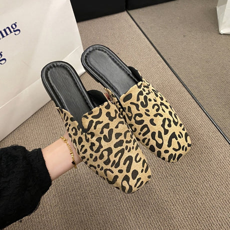 Best Online Shop in Australia - Sexy Leopard Print Baotou Slippers - Emete store