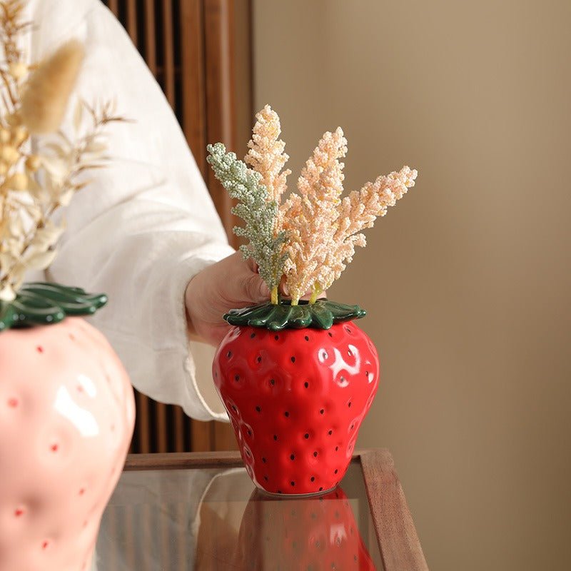 Best Online Shop in Australia - Strawberry Ceramic Vase Decor - Emete store