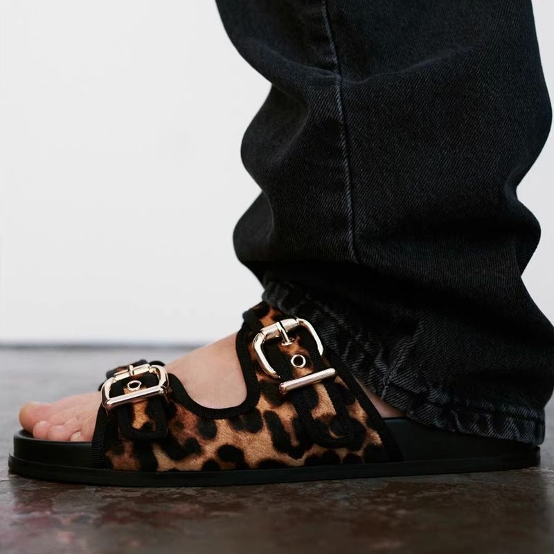 Best Online Shop in Australia - Women's Buckle Flat Sole Sandals - Emete store