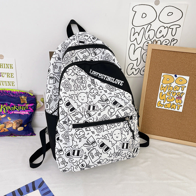 Best Online Shop in Australia - Junior High Girl Graffiti Backpack - Emete store