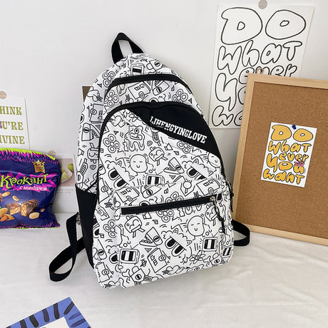 Best Online Shop in Australia - Junior High Girl Graffiti Backpack - Emete store