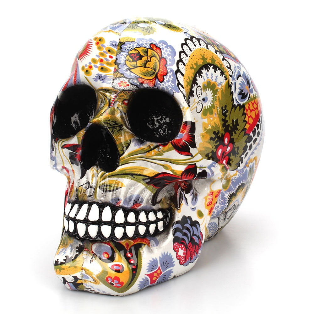 Best Online Shop in Australia - Skull Ornament with Colorful Flowers - Emete store