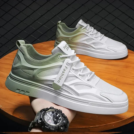 Best Online Shop in Australia - Men’s White Casual Platform Sneakers - Emete store