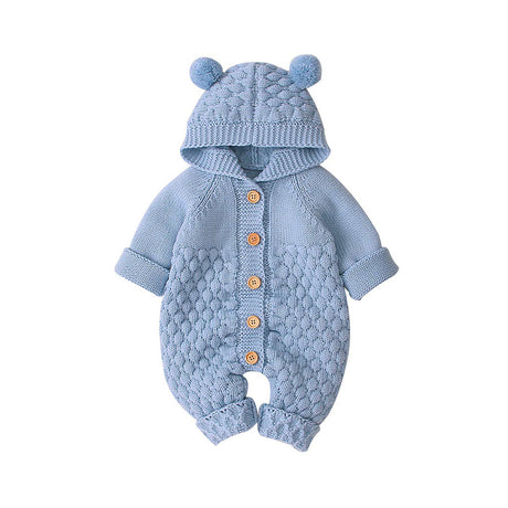 Best Online Shop in Australia - Fur Ball Hooded Knit Jumpsuit - Emete store