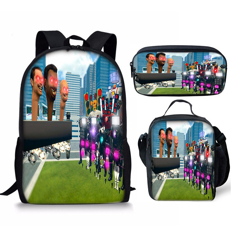 Best Online Shop in Australia - 3PC Skibidi Toilet Man Bag - Emete store