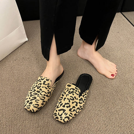 Best Online Shop in Australia - Sexy Leopard Print Baotou Slippers - Emete store
