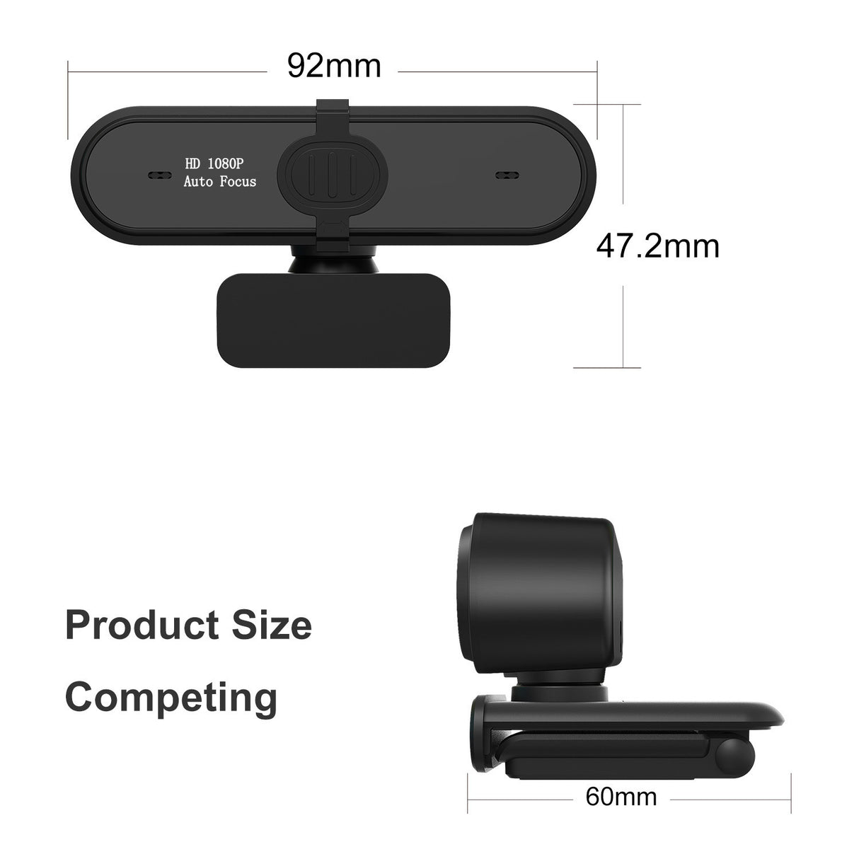 Computer camera with 5 million AF and 1080P autofocus for business video conferencing and online courses - Emete store