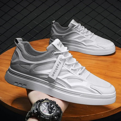 Best Online Shop in Australia - Men’s White Casual Platform Sneakers - Emete store